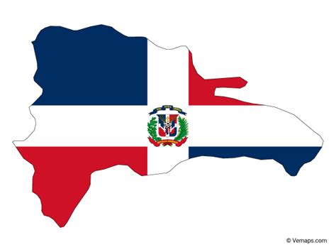 Flag Map of Dominican Republic | Free Vector Maps | Dominican republic map, Dominican republic ...