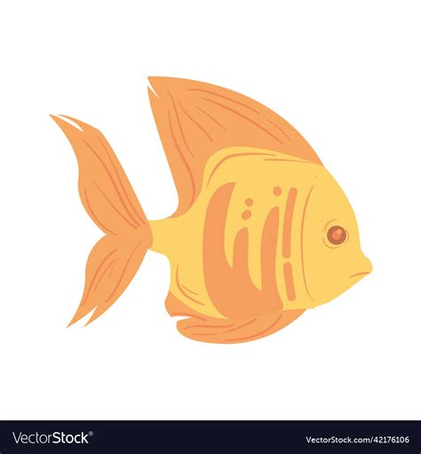 Yellow fish design Royalty Free Vector Image - VectorStock