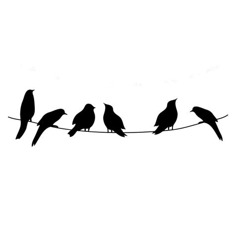 Black birds on wire | Bird line drawing, Black bird tattoo, Crows drawing