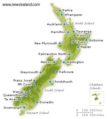 New Zealand Cities List - North Island and South Island Cities