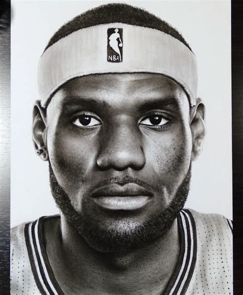 Lebron James Portrait Hand Painted With Acrylics On Natural Canada ...