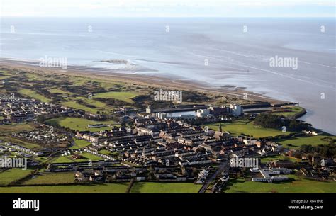 aerial view of Silloth, Cumbria Stock Photo - Alamy