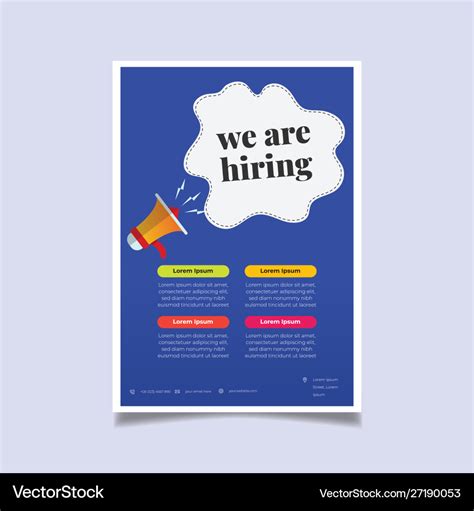 We are hiring poster or banner design job vacancy Vector Image