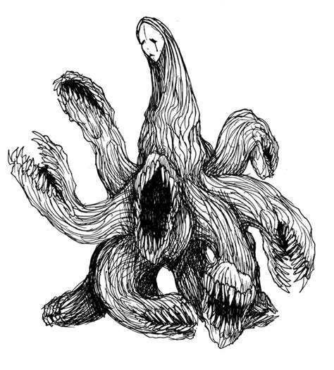 Creature concept art, Monster sketch, Mythical creatures art