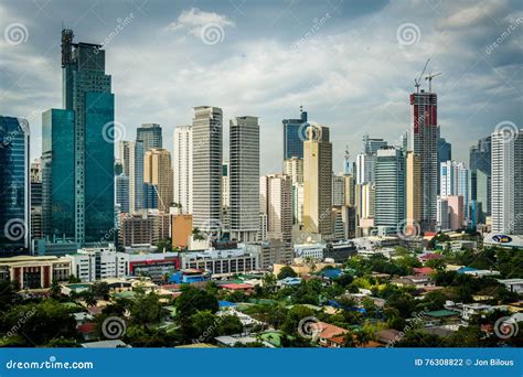 View of the Skyline of Makati in Metro Manila, the Philippines ...