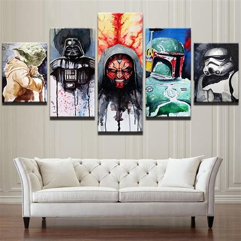 Star Wars 5 Panel Canvas Print Wall Art in 2020 | Wall art prints, Canvas prints, Wall art