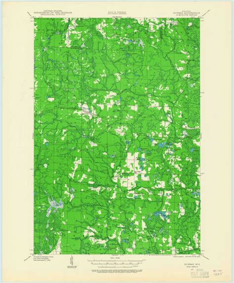 Dunbar, WI (1939, 48000-Scale) Map by United States Geological Survey ...