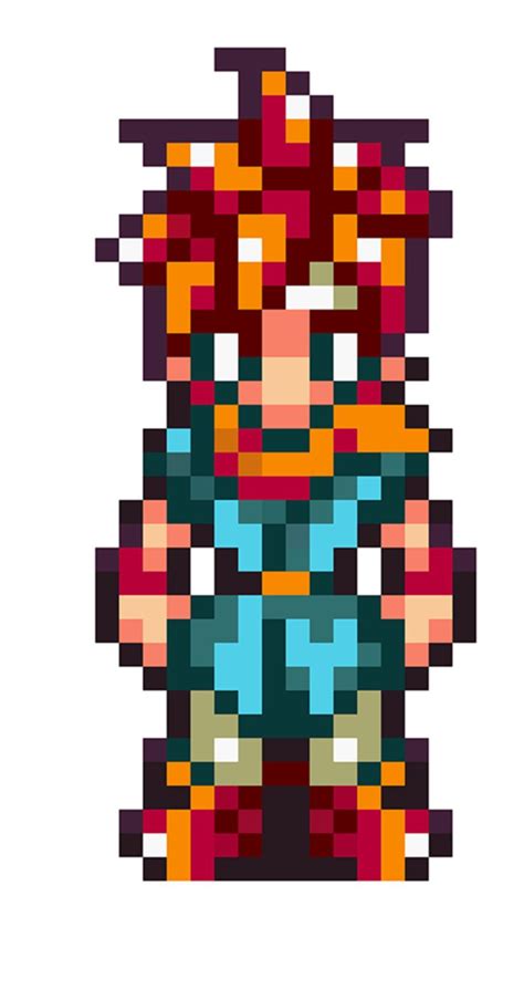 crono from chrono trigger | Chrono trigger, Pixel art, Perler patterns