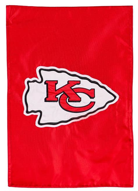 Kansas City Chiefs Garden Flag 2 Sided Applique Heartland Flags Chiefs ...