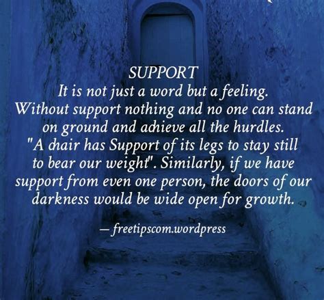 Support is an important part in our life. Our limitations can be seen and resolved through ...