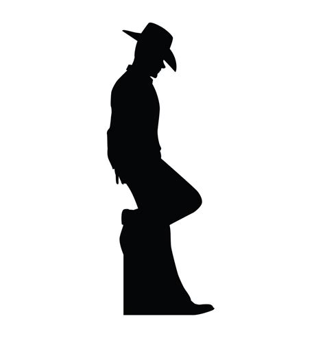 SU-2317 Cowboy Silhouette Cardboard Cutout Standup - SWIT Sports