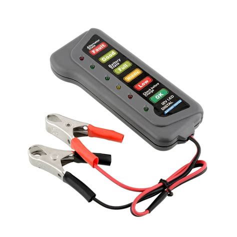 2017 Car Battery Check Alternator Tester Test Battery Condition & Alternator Charging 6 LED ...