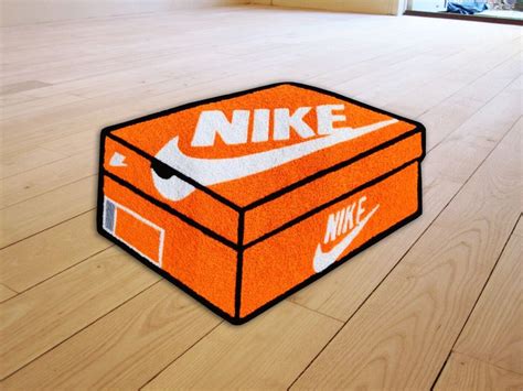 New Custom Nike Sneakers Orange Box Floor Mat Living Room Area Rugs ...