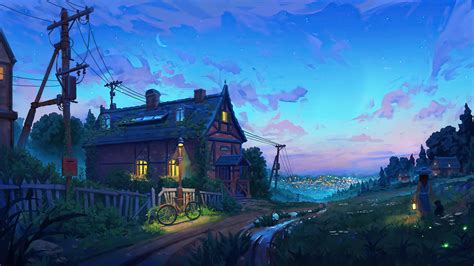 2560x1440 Resolution Village Scenery Digital Art 1440P Resolution ...