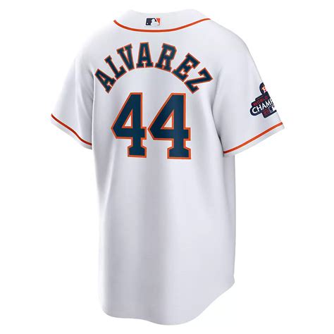 Nike Men's Houston Astros Yordan Alvarez 2022 World Series Champs Replica Jersey | Academy