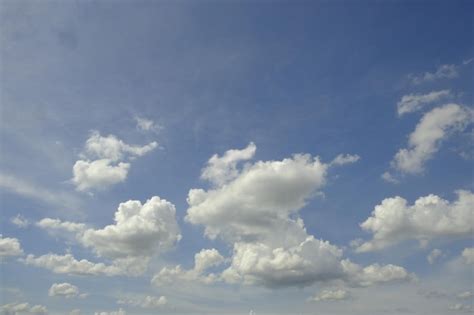 Premium Photo | A clear blue sky with clouds in the sky