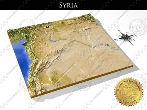 syria resolution relief maps 3d max