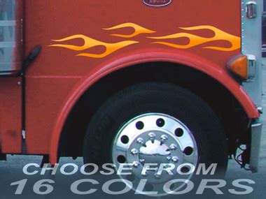 Custom Semi Truck Flame Decal set