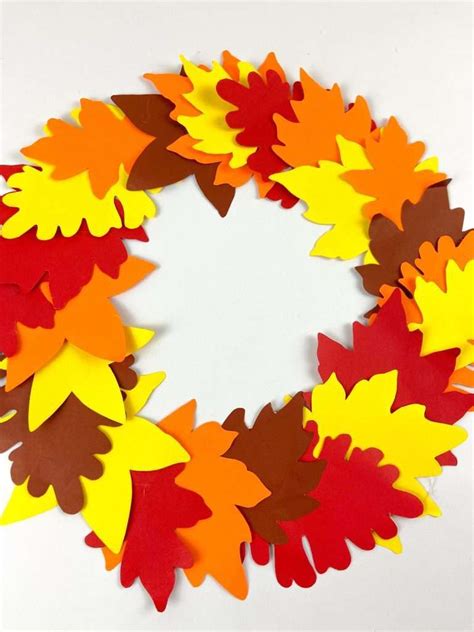 Fun and Festive Paper Leaf Fall Wreath