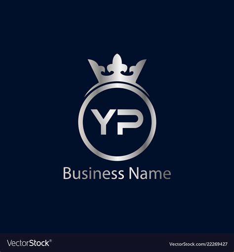 Initial letter yp logo template design Royalty Free Vector