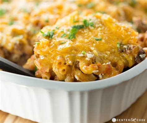 Cheesy Macaroni and Beef Casserole - CenterCutCook