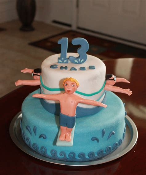 Swim party cake