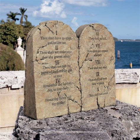 Ten Commandments Garden Stone | Ten commandments, Design toscano ...