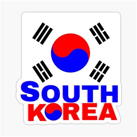 "South Korean flag" Sticker by FunnyTshirts10 | Redbubble