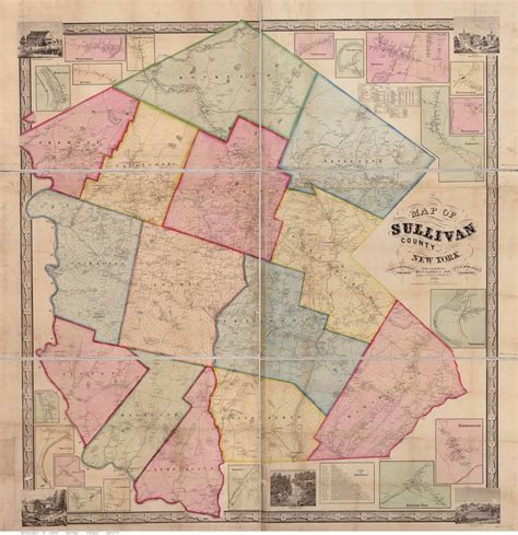 Sullivan county, Wall maps, Sullivan county ny