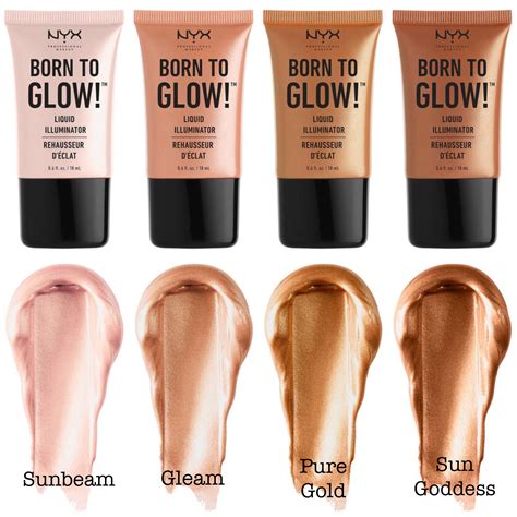 NYX - Born To Glow Liquid Highlighter | Makeup skin care, Gorgeous makeup, Skin makeup