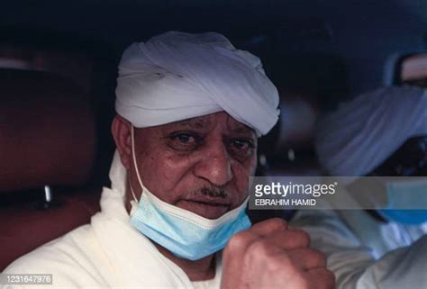 Sudanese Janjaweed militia chief Musa Hilal arrives to the Maamoura ...