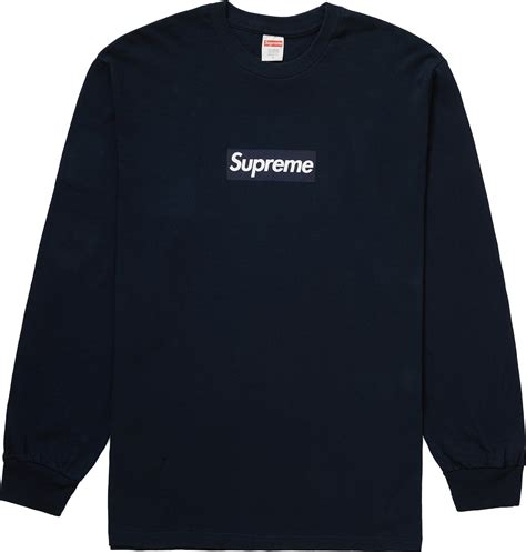 Supreme Box Logo L/S Tee Navy - FW20