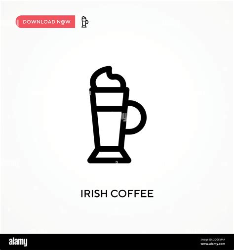 Irish coffee Simple vector icon. Modern, simple flat vector illustration for web site or mobile ...