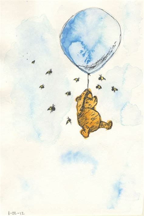 This is watercolor artwork that I did of Winnie the Pooh (the old version Winnie the Pooh ...