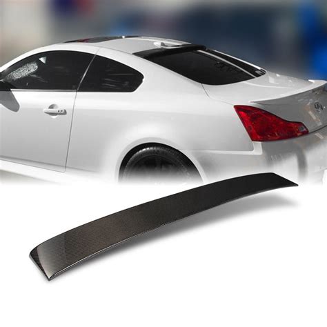 For 2008-2013 Infiniti G37 Coupe/2DR Real Carbon Fiber Rear Roof Windo ...