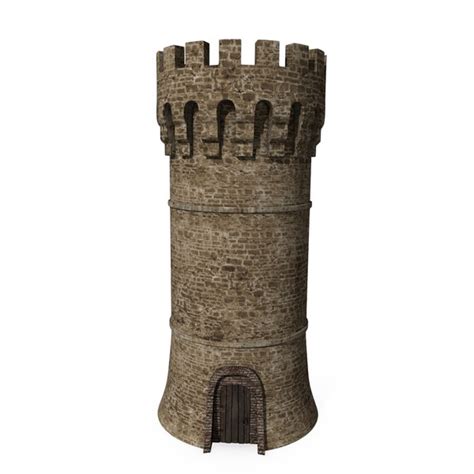 medieval castle tower 3d model