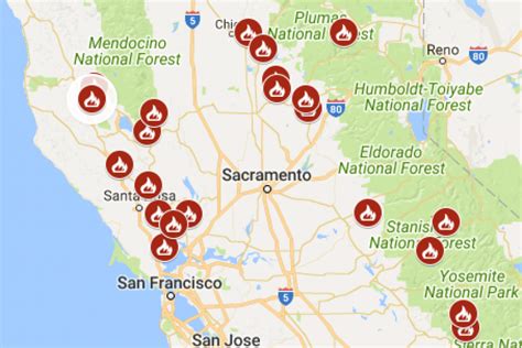 California Wildfire Map Shows Where Fires Are Still Burning