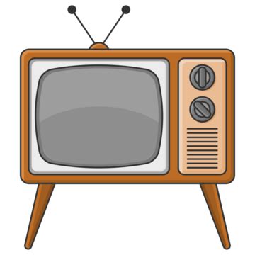 Brown Old Television Vector Illustration, Television, Old, Vector PNG ...