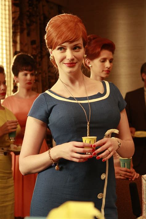 Joan Holloway in blue dress - Fashion of Mad Men | While Bet… | Flickr