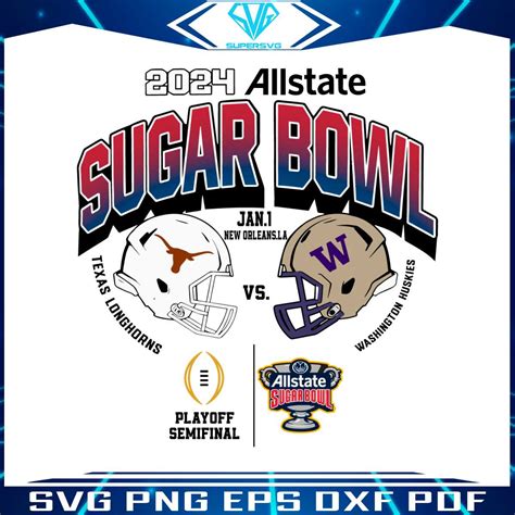 Washington Huskies vs Texas Longhorns Football SVG