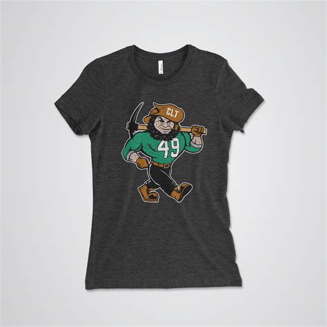 Women's Charlotte 49ers Mascot Distressed V-neck Big Norm Cotton Unisex ...