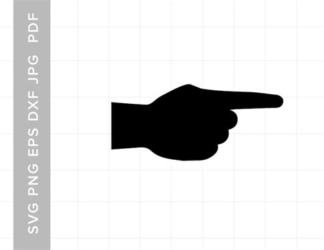 Pointing Finger Silhouette Svg Pointing Svg Hand Pointing Svg - Etsy