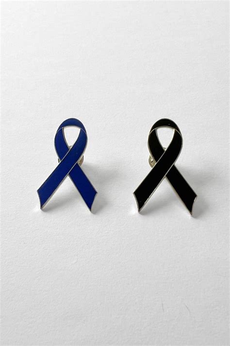 Cancer Support Pin for Cancer Awareness Pin Black Ribbon Pin Blue ...