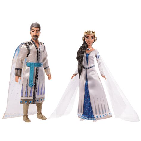 Disney’s Wish King Magnifico & Queen Amaya of Rosas Dolls 2-Pack, Posable Fashion Dolls in ...