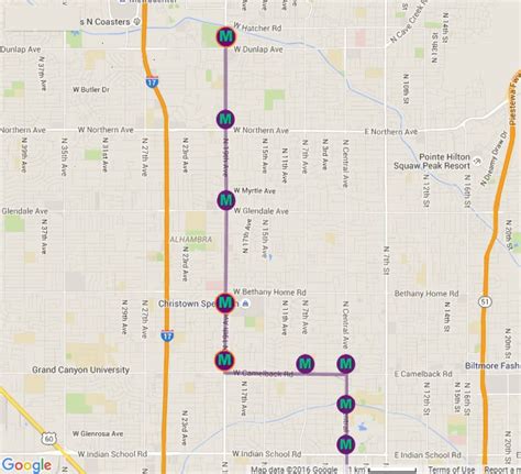 Phoenix Light Rail Station Locations and Map