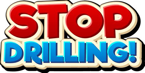 Stop drilling font logo design 7109028 Vector Art at Vecteezy