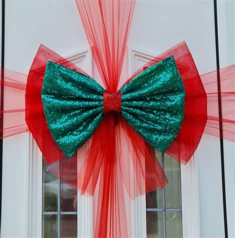 Christmas Door bow | door bow for christmas | door bow | Door bow, Door ...