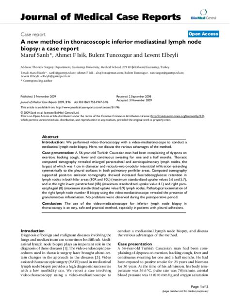 (PDF) A new method in thoracoscopic inferior mediastinal lymph node ...