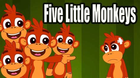 Kids Songs Rhymes | Five Little Monkeys Jumping On The Bed Songs | Children Nursery Rhymes ...