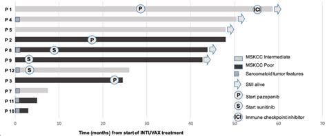 Swimmer plot with each bar representing the survival time from start of... | Download Scientific ...